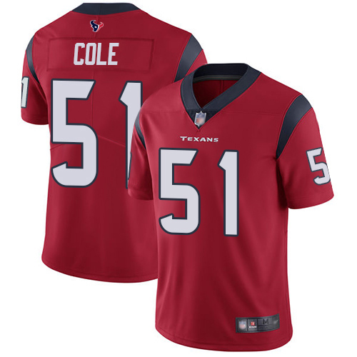 Houston Texans Limited Red Men Dylan Cole Alternate Jersey NFL Football #51 Vapor Untouchable